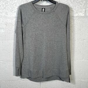 ID Ideology Women's Butter French-Terry Long-Sleeve Tunic Top, XS grey